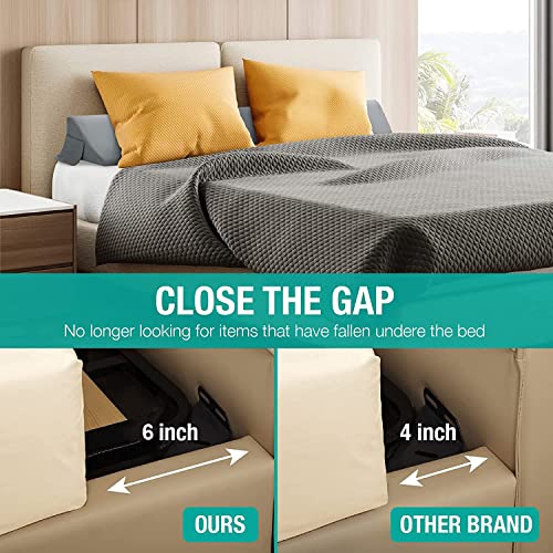 Blue 76"x10"x6" King Bed Wedge Pillow N71883