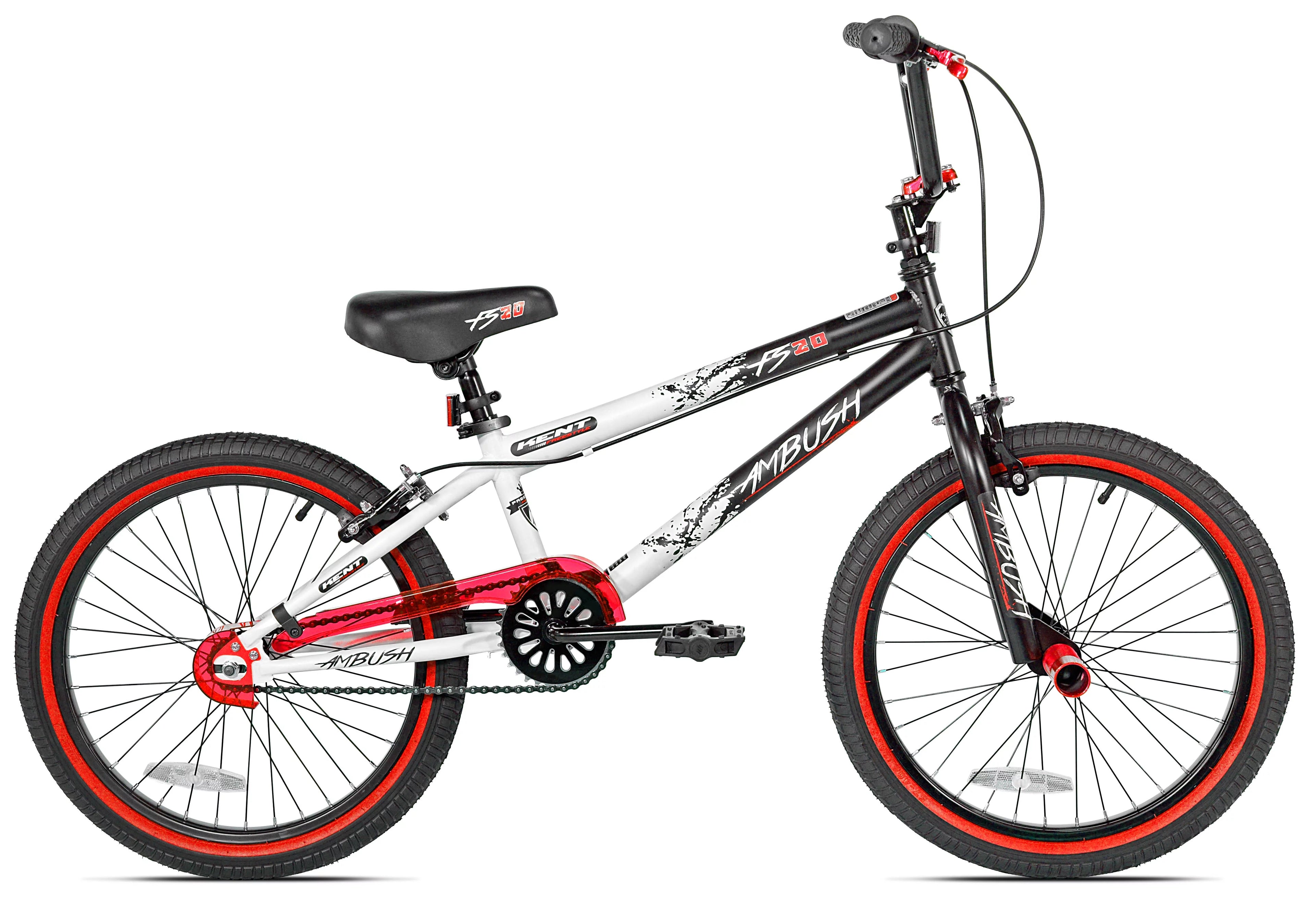 20 In. Black and White BMX Bike P2524