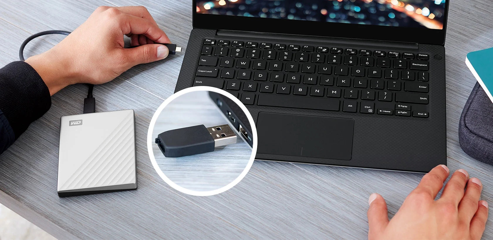 2TB Portable External Hard Drive Silver J866739