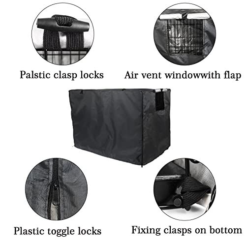 Navy Blue Waterproof Dog Crate Cover with Air Vent Window F567
