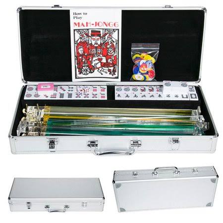 166 Tiles Mahjong Set Silver N631