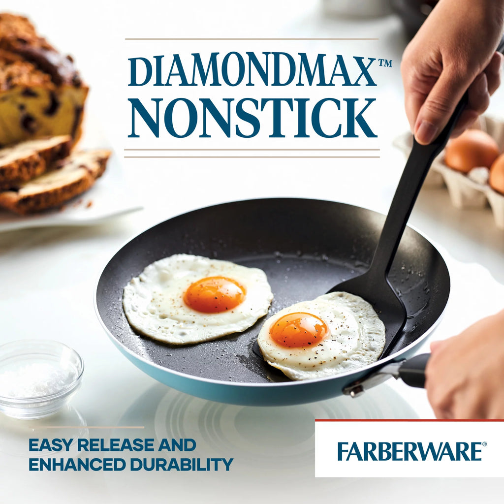 3 Piece Nonstick Aluminum Frying Pan Set, Aqua K57860