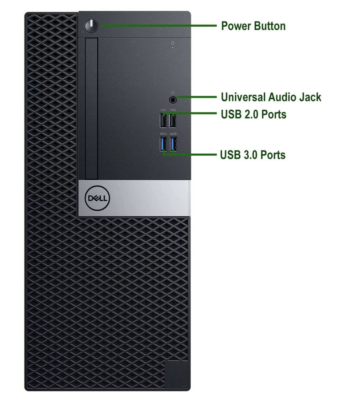 Dell Gaming Tower Desktop PC, Intel Core i5 6th Gen, 16GB DDR4 Ram, 256GB SSD + 2TB HDD, NVIDIA GT 1030 DDR5, WiFi, RGB Keyboard & Mouse, Windows 10 Pro Refurbished T486513
