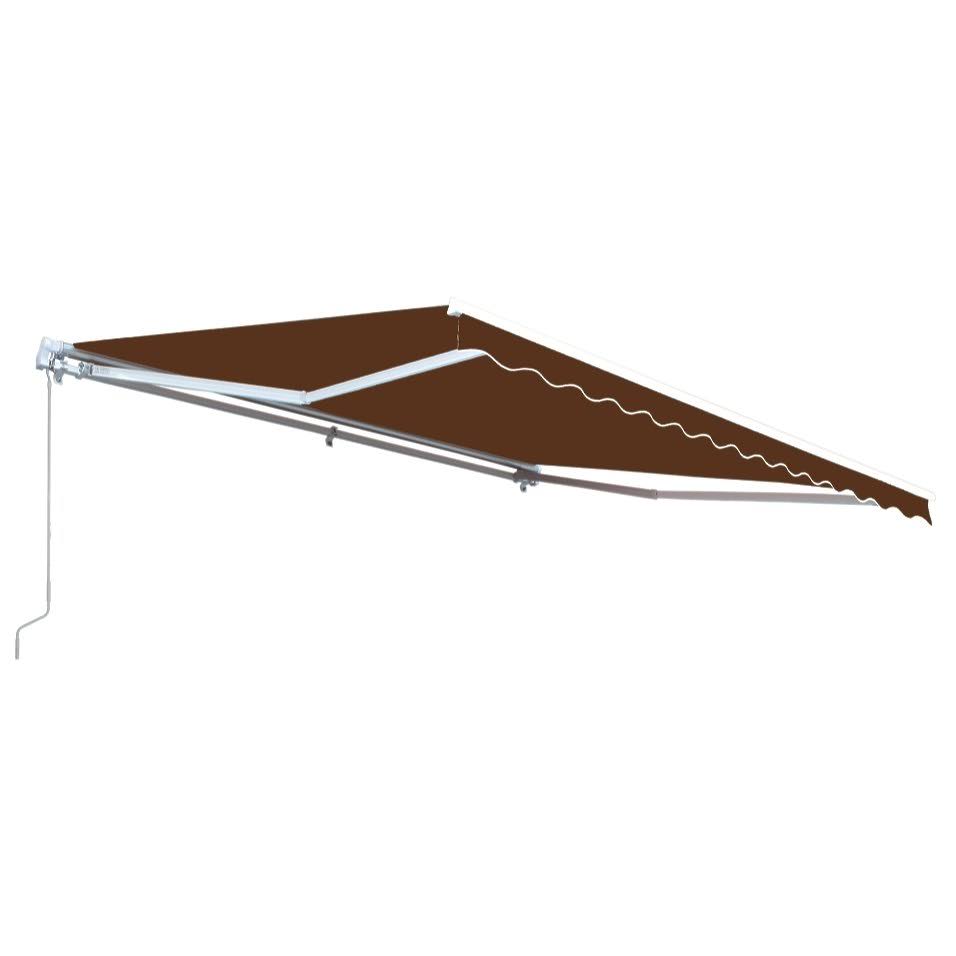 Brown Motorized Retractable Patio Awning U52920
