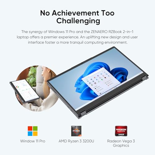 15.6" 2-in-1 Laptop, 16GB RAM, 512GB Storage, AMD Ryzen 3, FHD Touchscreen, Gray E76180