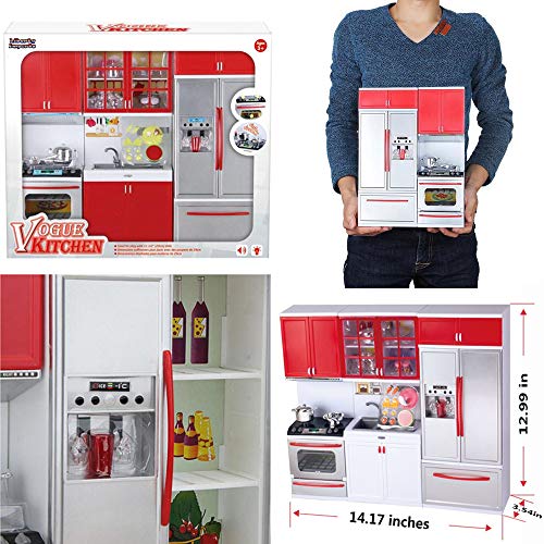 Red Mini Kitchen Toy Playset with Lights and Sounds F79168