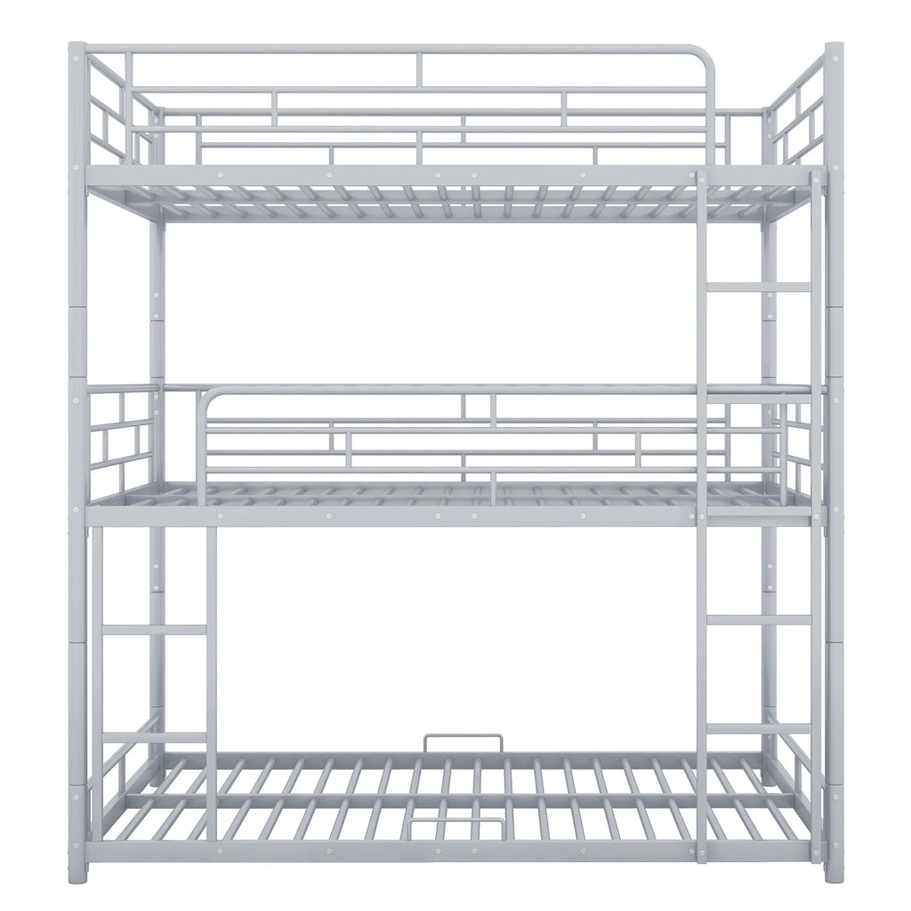 Silver Full Size Metal Triple Bunk Bed M294