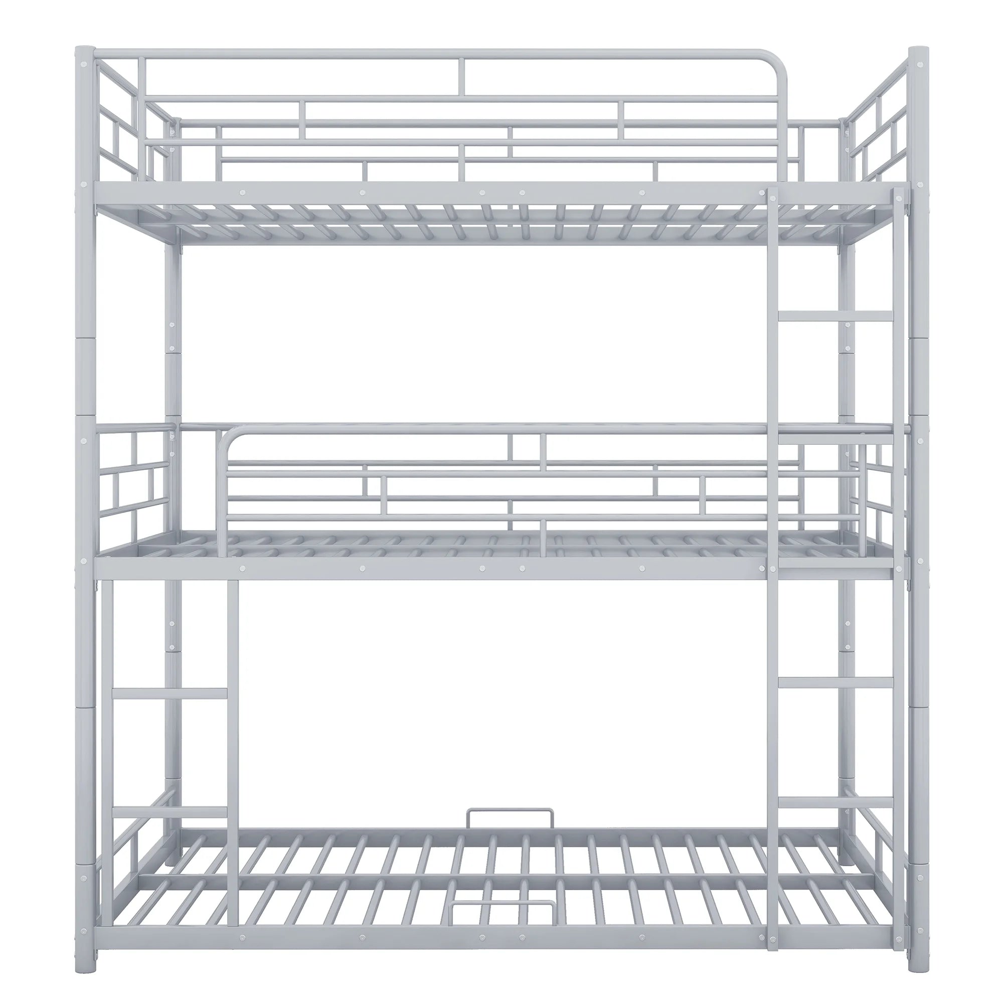 Silver Full Size Metal Triple Bunk Bed M294