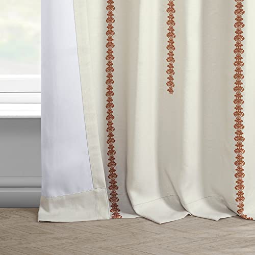 Room Darkening Curtains 50 X 108 Printed Linen Textured Black U80420