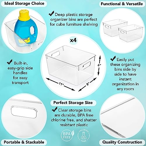 Clear Plastic Storage Bins T4704