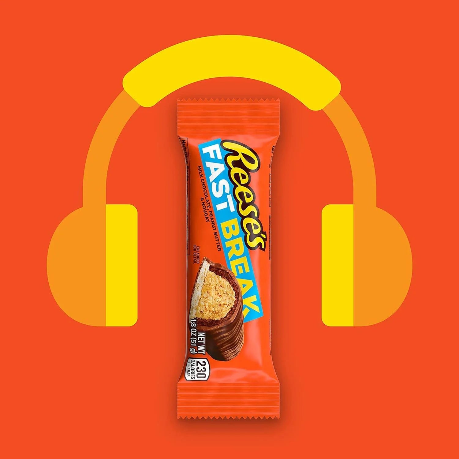6 pack 1.8 oz Peanut Butter Nougat Candy Bars Y483862