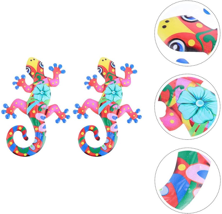 2pcs Iron Gecko Wall Art T10889