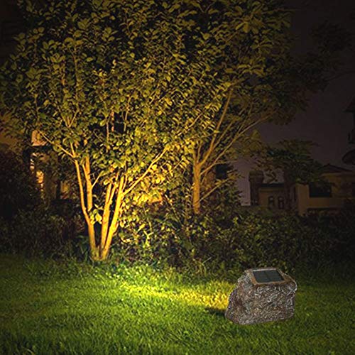 2 Pack 10 LED Waterproof Solar Powered Rock Light B68140