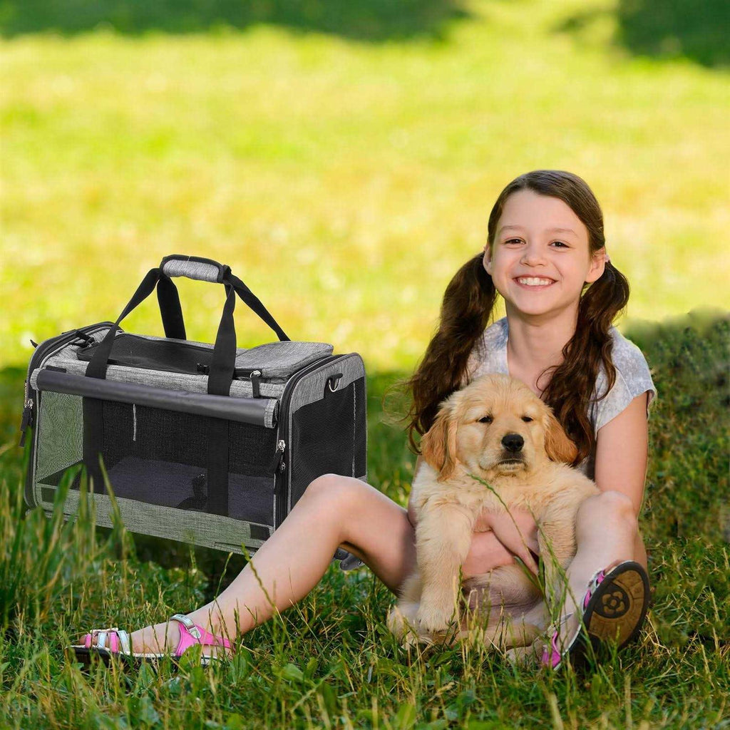 Pet Carrier with Wheels Airline Approved Dog Cat Carrier T97934