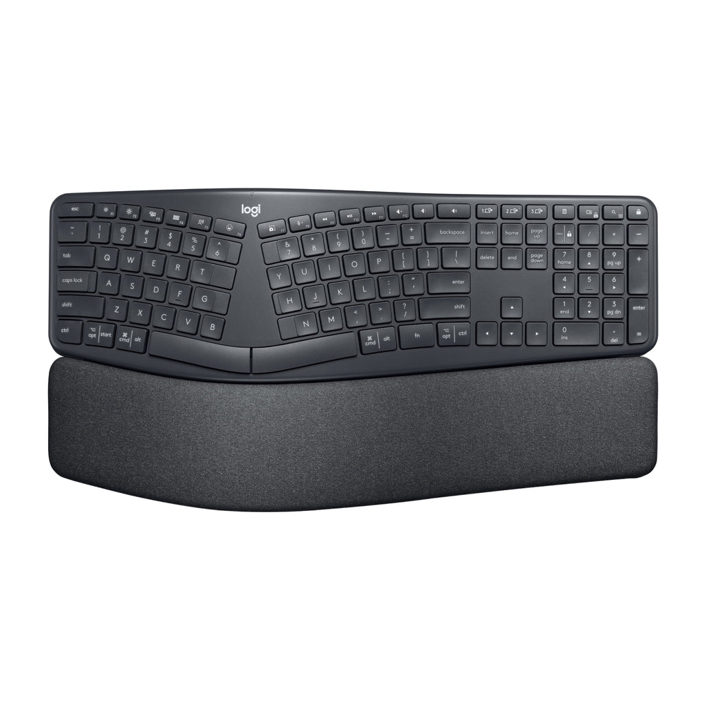 Graphite Ergonomic Split Keyboard with Wrist Rest F125996