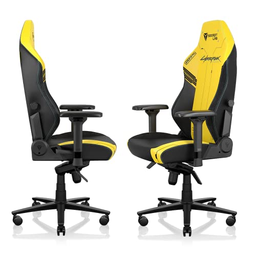Yellow Black Leatherette Gaming Chair H87930