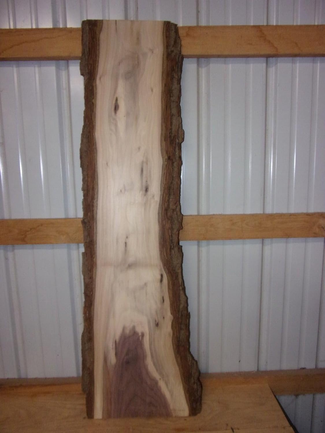 Rustic Walnut Slab Lumber Wood Live Edge Bark 1" Thick Unfinished Woodworking Material V135744