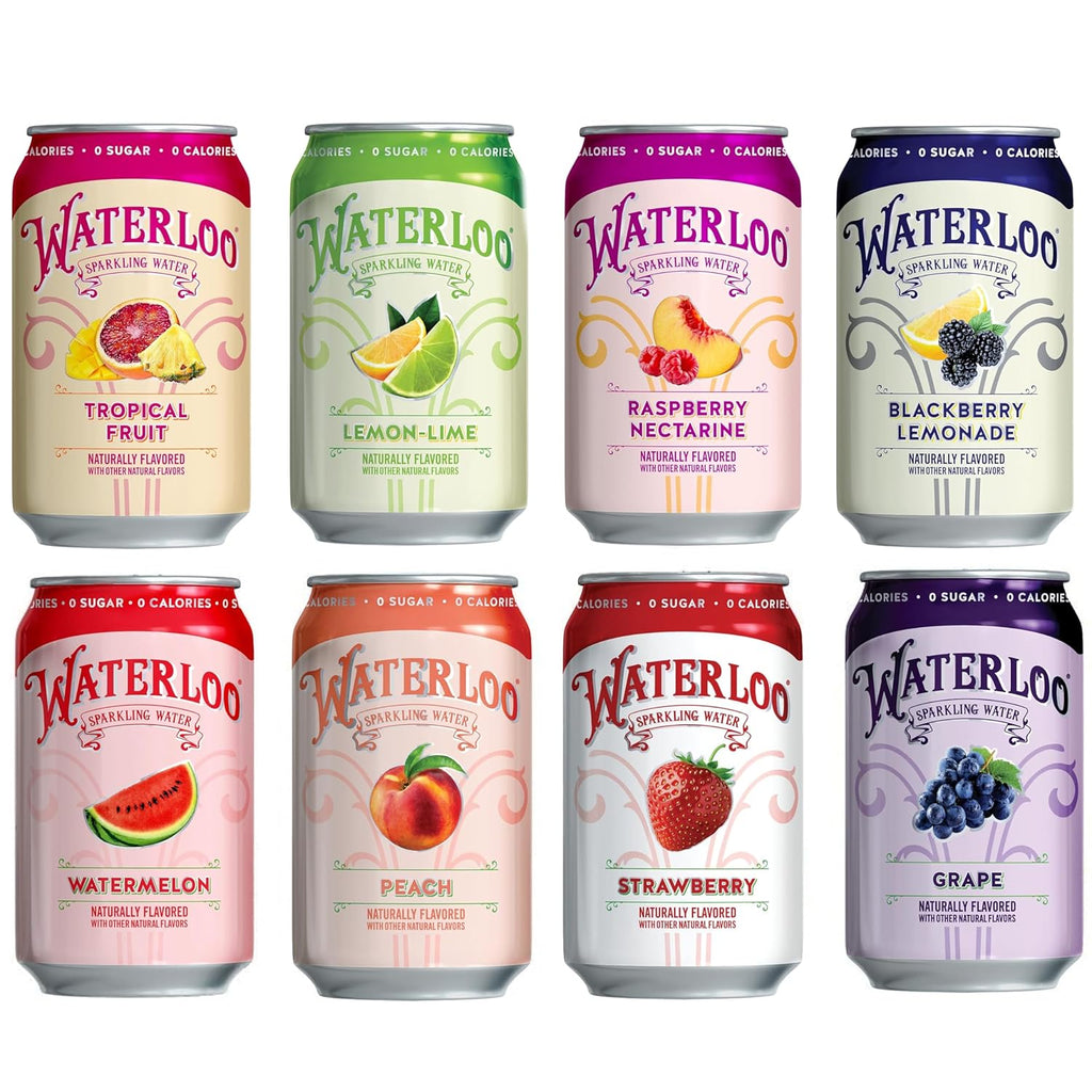 Sparkling Fruit Flavored Water, 12 Fl Oz, Pack of 24 U68175