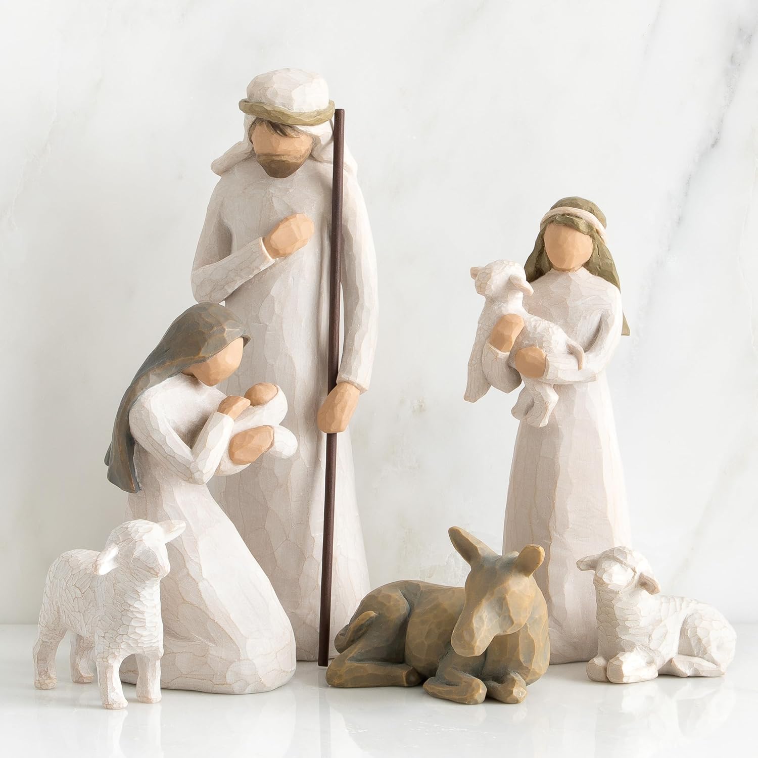9-Piece Hand-Painted Nativity Figures Set R3498