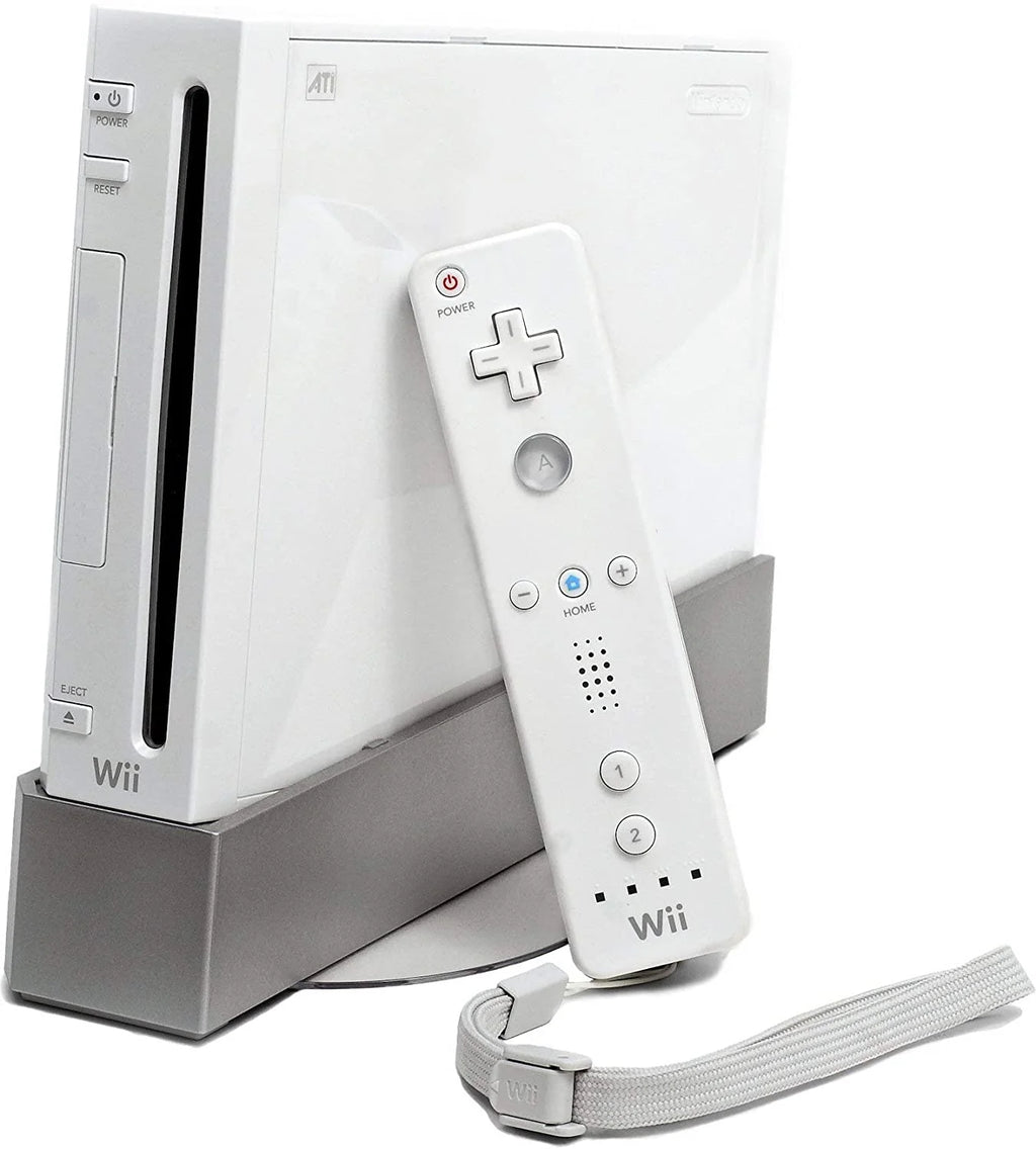 Wii Console White with Wii Remote Controller, Wireless Gamepad, Silicone Case White & Black HDMI Cable M59360