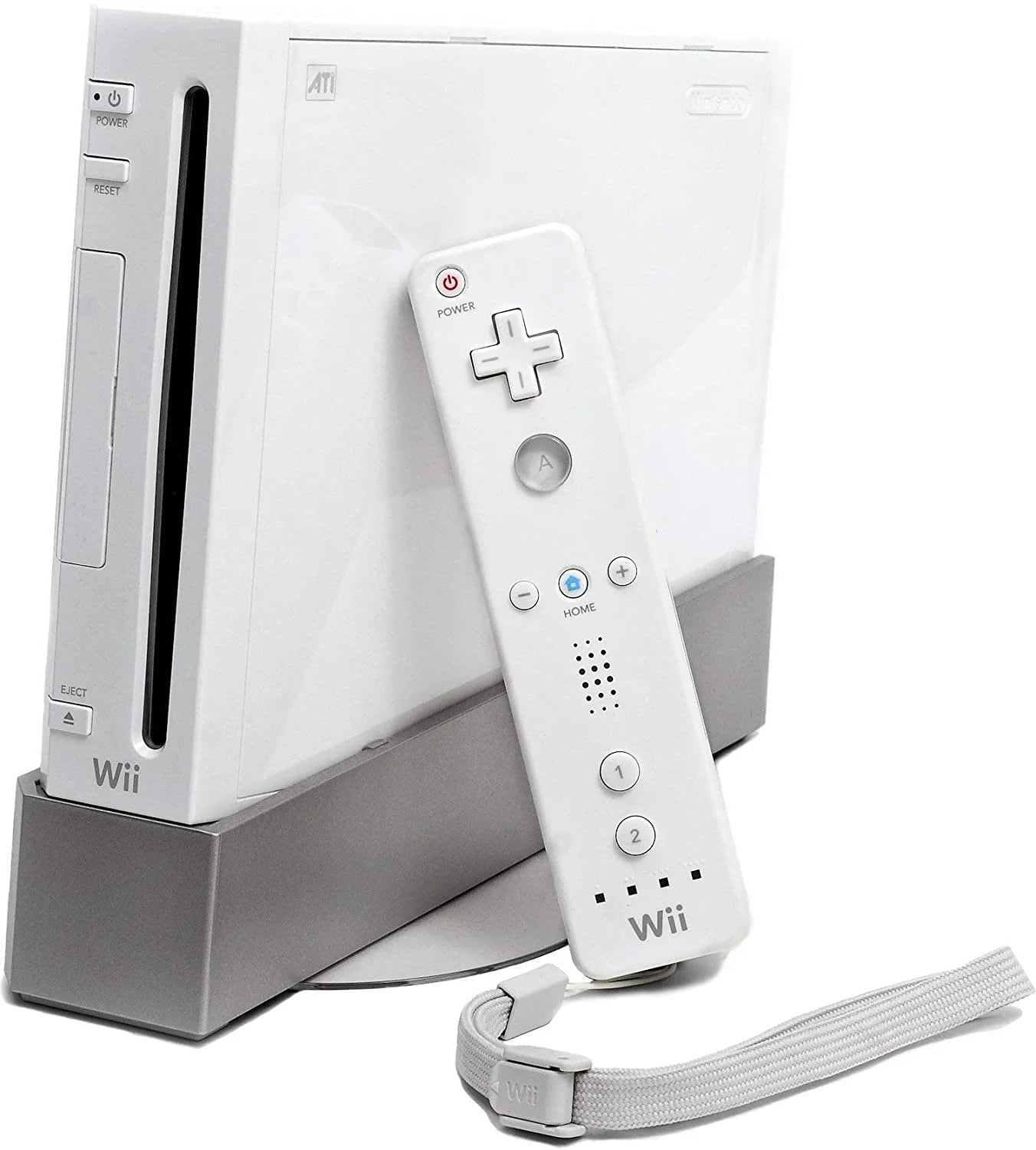 Wii Console White with Wii Remote Controller, Wireless Gamepad, Silicone Case White & Black HDMI Cable M59360
