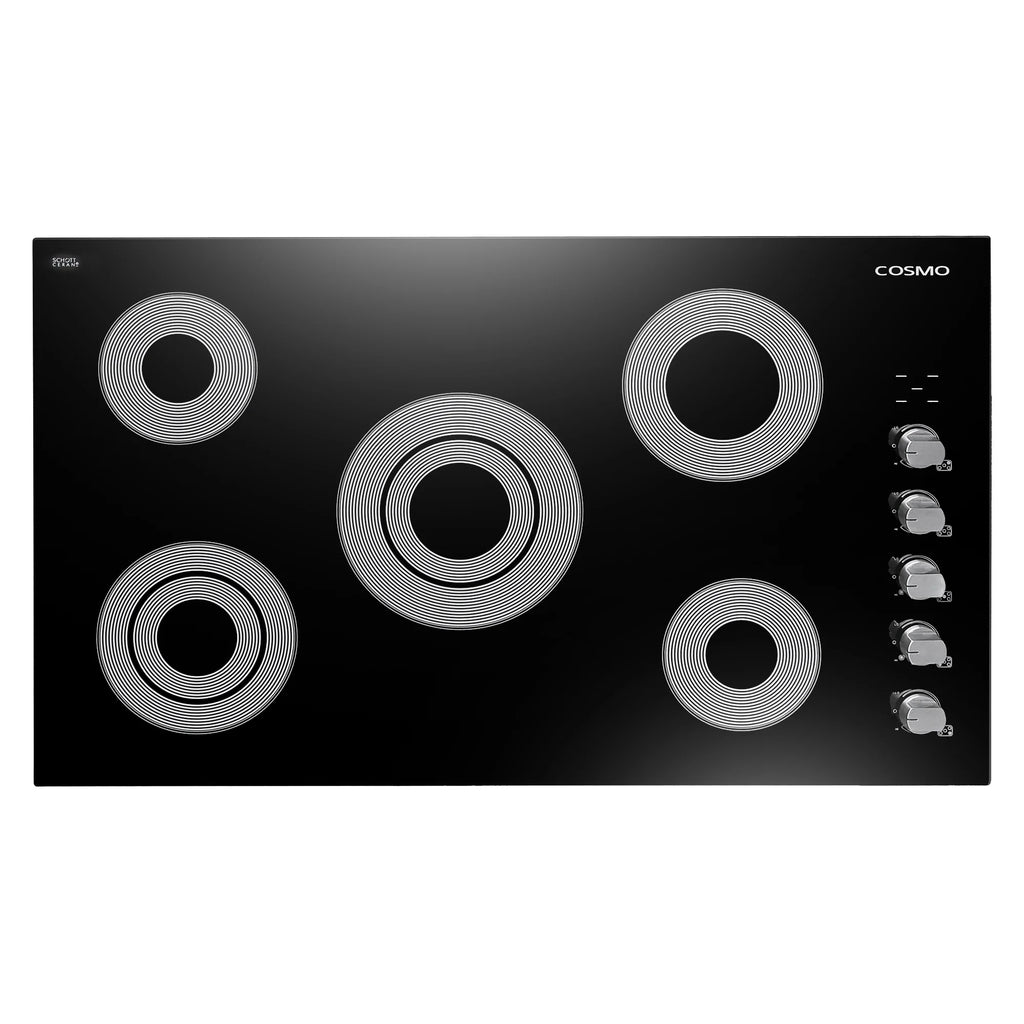 5 Piece Kitchen Appliance Package With 36" Electric Cooktop 30" Single Electric Wall Oven 24.4" Countertop Microwave French Door Refrigerator 24" Built-in Fully Integrated Dishwasher W157808