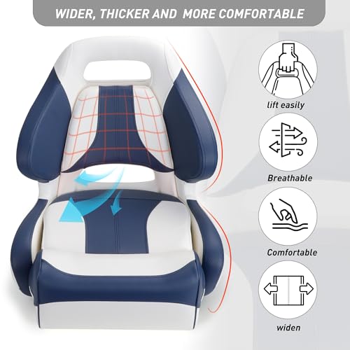 Yellowish-Brown/Black Flip Up Boat Bucket Seat J948