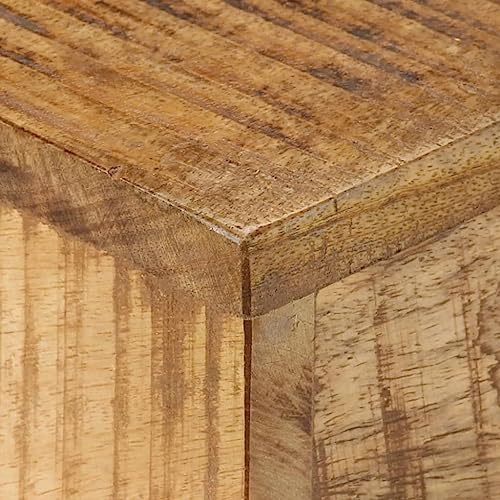 Rough Mango Wood Coffee Table with Iron Legs V84823