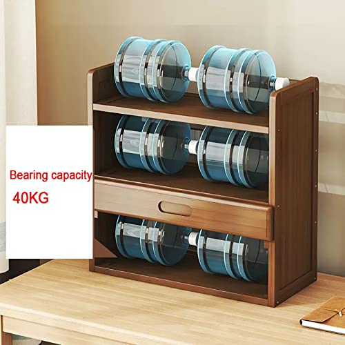 3-Tier Wooden Desktop Bookshelf with 1 Small Drawer S676