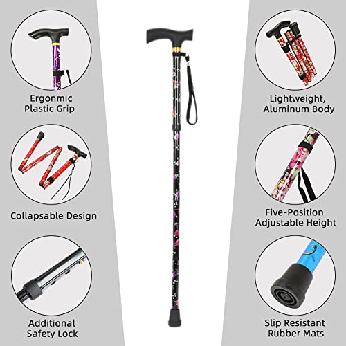 Lightweight Adjustable Aluminum Folding Cane Q79314