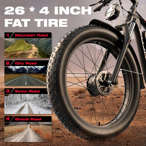 52V 26" Fat Tire Full Suspension Electric Bike C901099