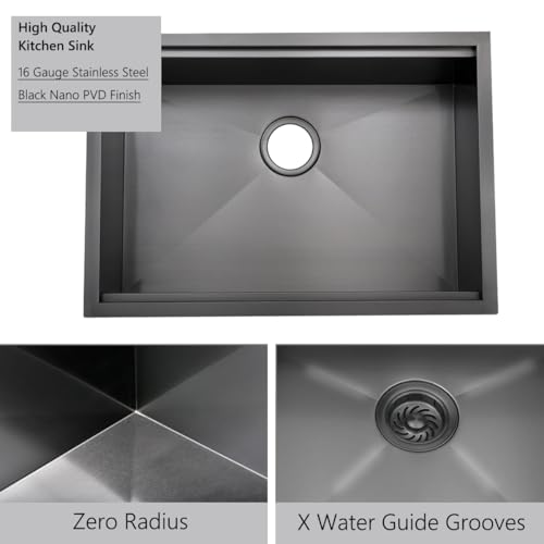 30 Inch Black Undermount Workstation Kitchen Sink H6742