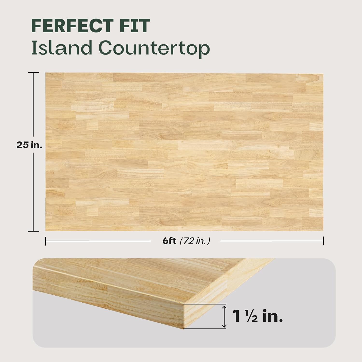 Solid Wood Butcher Block Countertop R200