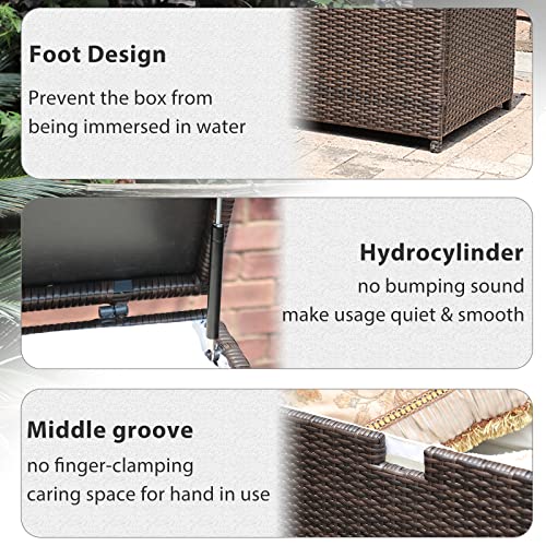 Brown Wicker 88 Gallon Storage Box B451
