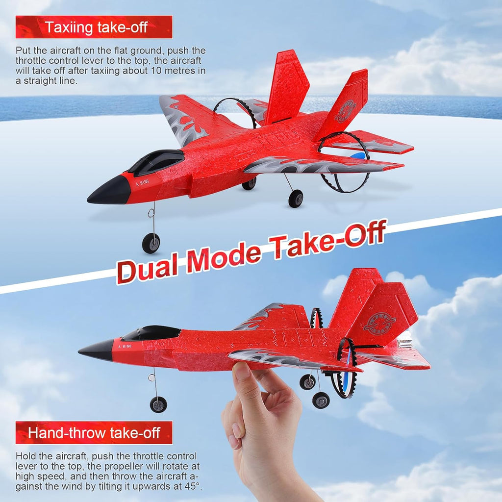 Red 2CH Remote Control Fighter Airplane O73670