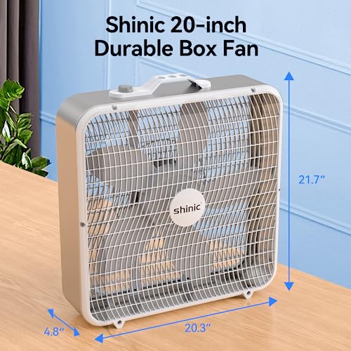 20 Inch 3-Speed White Box Fan (2 Pack) X3498