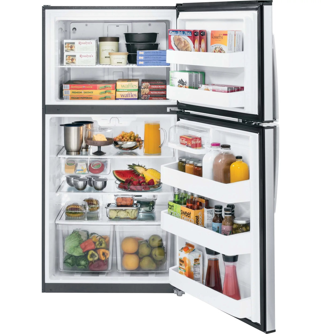 33 Inch Freestanding Top Freezer Refrigerator Stainless Steel N4900
