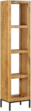 Solid Mango Wood Bookshelf with 4 Compartments Z991