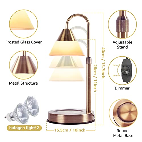 Rose Gold Electric Candle Warmer Lamp with Timer D5017