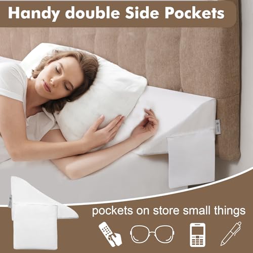 Blue 76"x10"x6" King Bed Wedge Pillow N71883