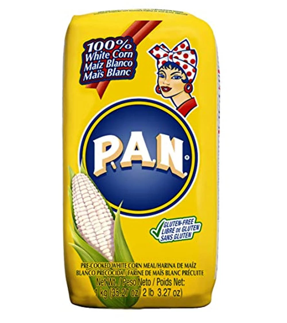 White Corn Meal Pre-cooked Flour for Arepas, 1 Kilogram (Pack of 4) H546