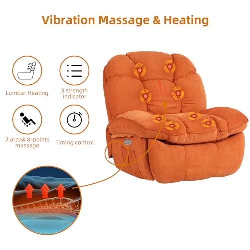 Green Power Recliner Chair with Heated and USB O396