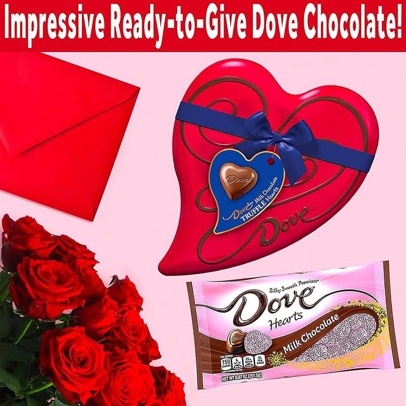 Milk Chocolate Candy Heart Tin and Milk Chocolate Bag U917673