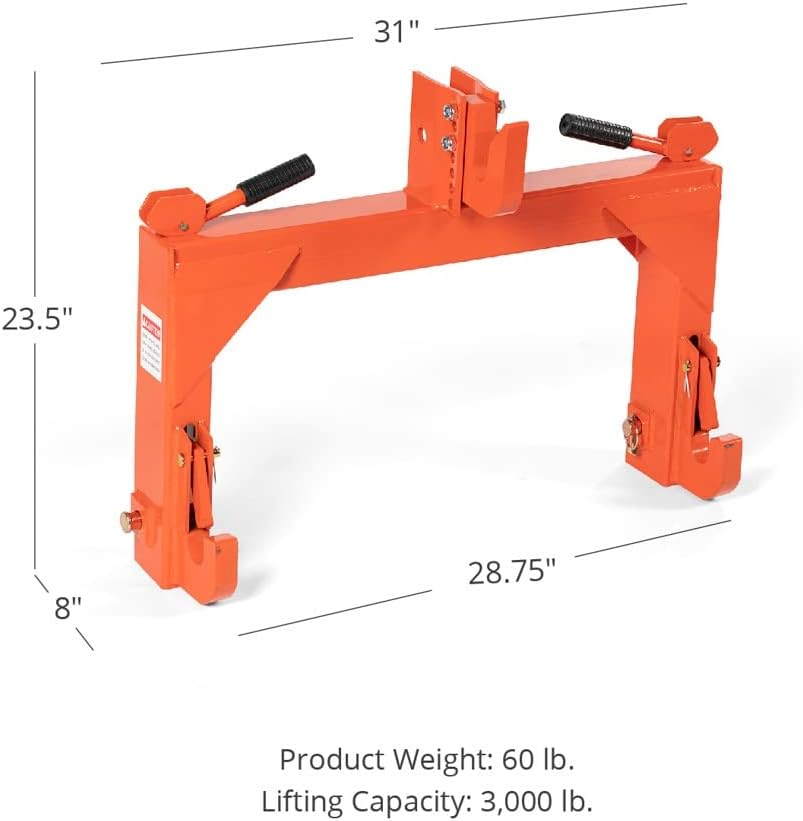 Orange 3 Point Quick Hitch Y72383