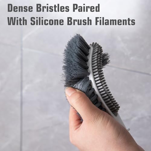 Toilet Bowl Brush and Holder Set with Silicone Scrubber L21080