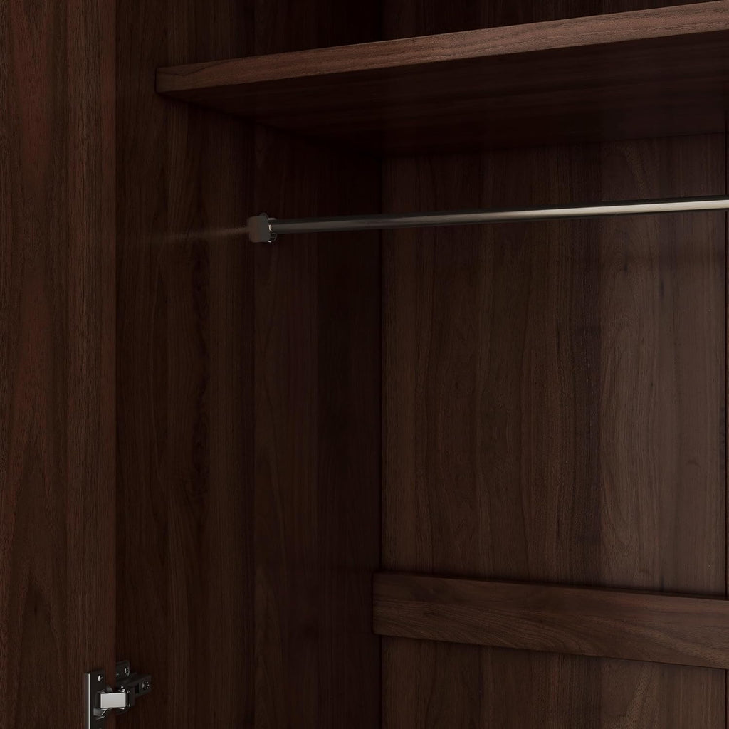 2-Door Wooden Wardrobe Armoire with 3 Storage Shelves R2876