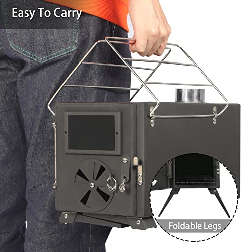Portable Outdoor Tent Wood Stove with Pipe X234