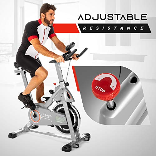 Stationary Exercise Bike with Seat Cushion and Silent Belt Drive M850