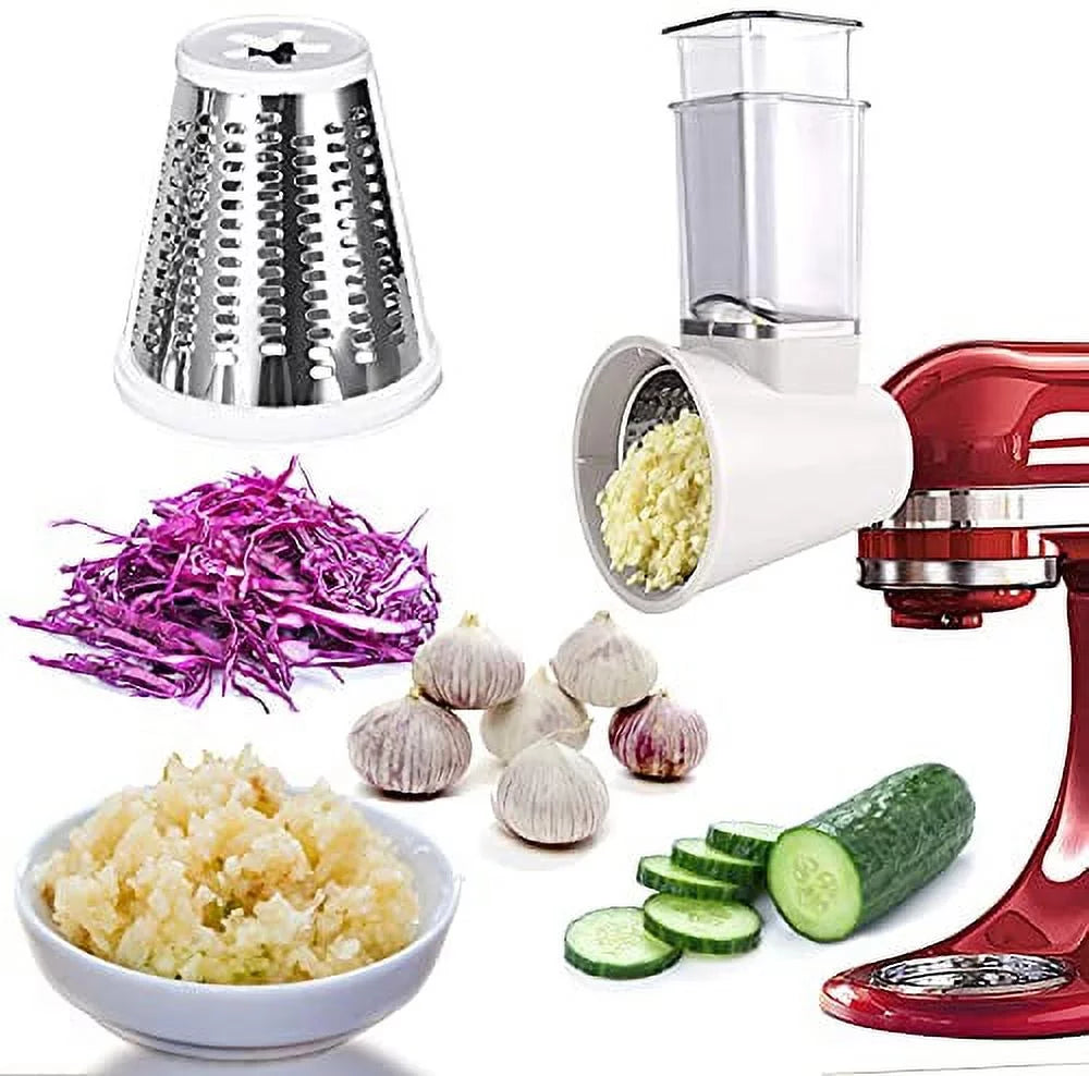 White Slicer Shredder Attachments for KitchenAid Stand Mixers S257