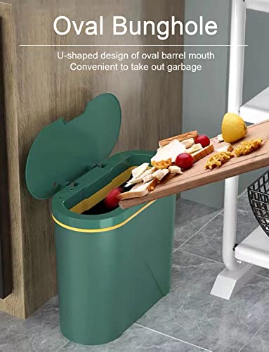 Green 4.2 Gallon Motion Sensor Trash Can R3558